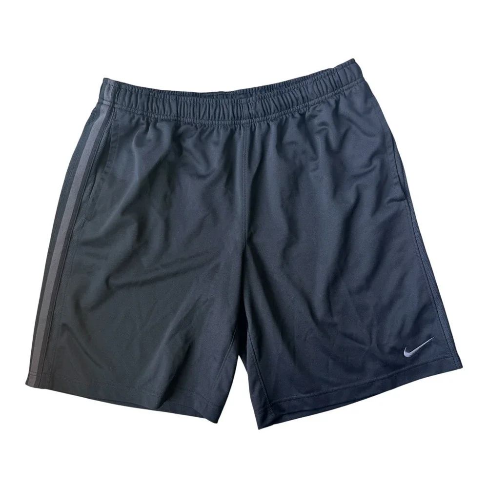 Nike Dri-FIT Training Shorts Black Mesh Panel Athletic Gym Men's Size Large‎